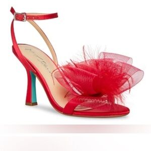 Betsy Johnson Lotty Dress Sandal in Red size 6.5